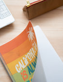 schrijfblok California Dreaming A4 ringband geruit