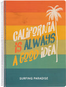 schrijfblok California Dreaming A4 ringband geruit