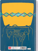 schrijfblok Gameration A4 ringband geruit blauw