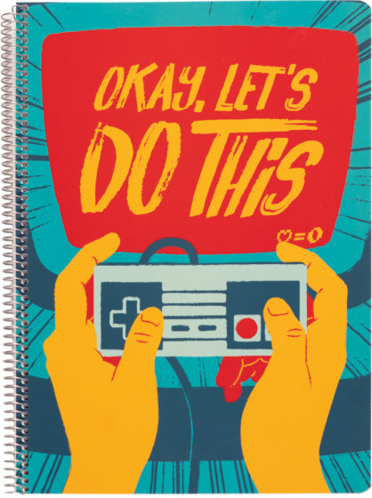 schrijfblok Gameration A4 ringband geruit blauw