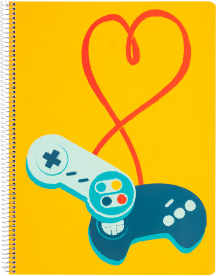 schrijfblok Gameration geruit 5 mm  A4 papier geel