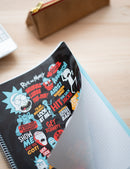schrijfblok Rick & Morty geruit 5 mm A4 papier zwart