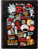 schrijfblok Rick & Morty geruit 5 mm A4 papier zwart