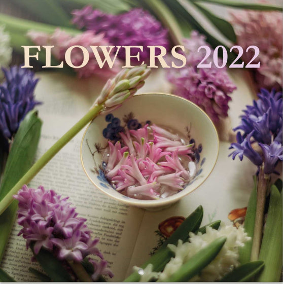 wandkalender 2022 Flowers 30 x 30 cm papier groen