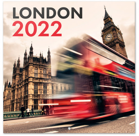wandkalender 2022 London 30 x 30 cm papier bruin