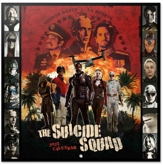 wandkalender 2022 Suicide Squad 30 x 30 cm rood