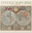 wandkalender 2022 Vintage Maps 30 x 30 cm beige