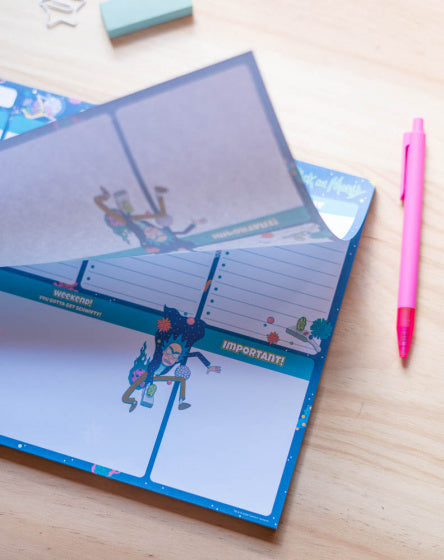 weekplanner Rick & Morty A4 blauw 54 vellen