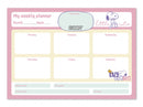weekplanner Snoopy 29,7 x 21 cm A4 roze 54 vellen