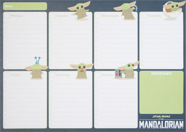 weekplanner The Mandalorian A4 donkerblauw 54 vellen