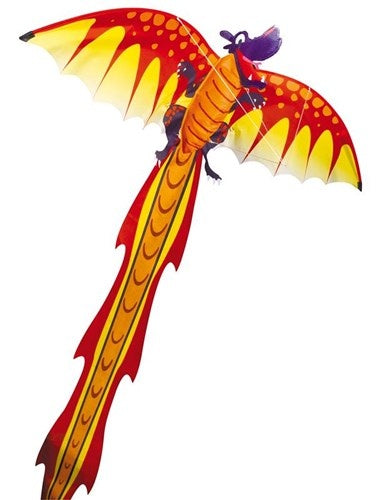 eenlijnsvlieger 3D-Dragon 102 x 320 cm oranje/rood