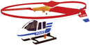 helikopter Police junior 27 cm rood/wit/blauw 2-delig