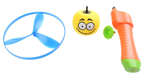 lanceerspeelgoed Spin Ball met blauwe propeller