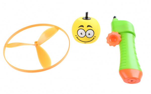lanceerspeelgoed Spin Ball met oranje propeller