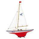 modelzeilboot Windy 35 x 42 cm wit/rood