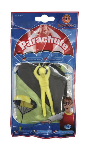 parachutespringer 9 cm geel