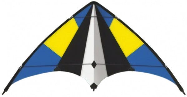 tweelijnsstuntvlieger Sky Move 160 x 180 cm blauw/geel