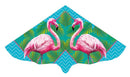 vlieger flamingo junior 115 x 63 cm groen/roze