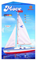 modelzeilboot Move 39 x 50 cm wit/rood