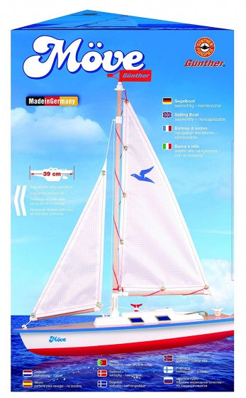 modelzeilboot Move 39 x 50 cm wit/rood