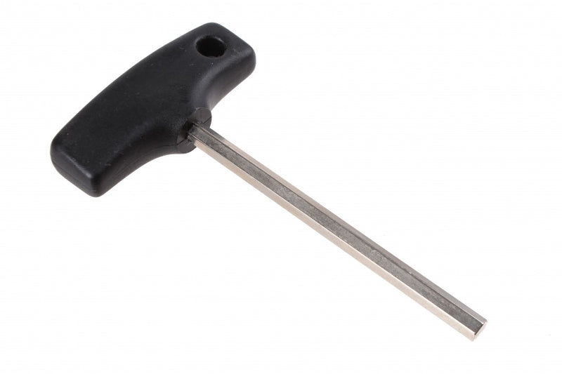 t-inbussleutel 6 mm met handvat 125 mm zwart/zilver