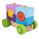 houten blokkentrein 17-delig