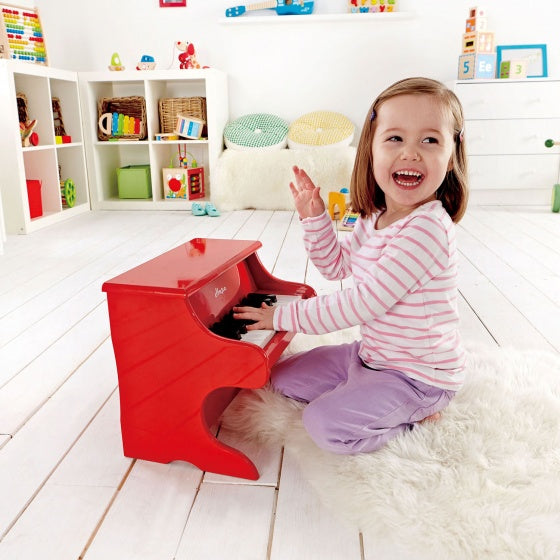 houten piano 18 toetsen rood