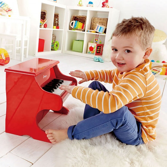 houten piano 18 toetsen rood