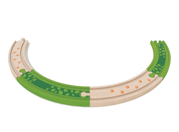 houten uitbreiding treinbaan Jungle 4-delig