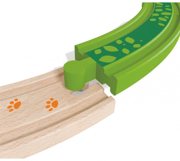 houten uitbreiding treinbaan Jungle 4-delig