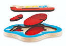 vormenpuzzel Airplane junior hout rood 3 stukjes