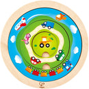 vormenpuzzel Spinning Transport junior 20 cm hout 4-delig