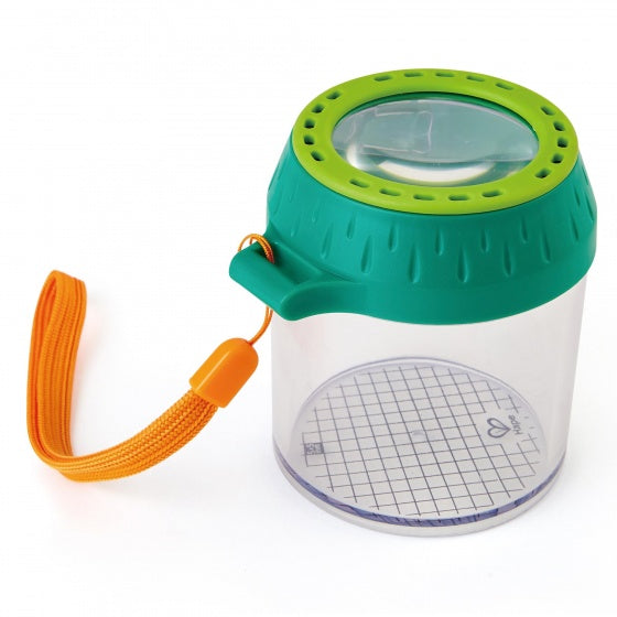 insectendoos met vergrootglas en meetrooster 8,5 cm
