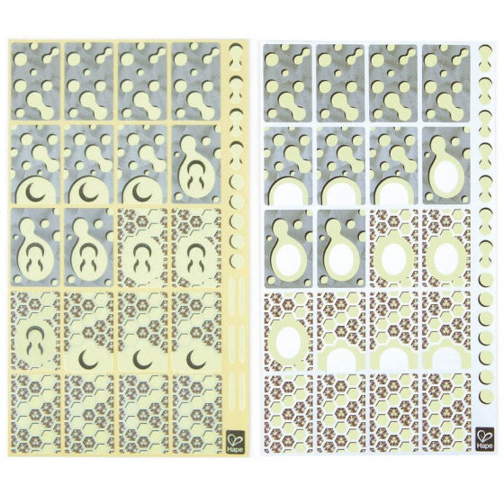 Quadrilla knikkerbaan stickers glow in the dark