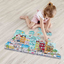 vloerpuzzel City junior 83 cm hout 48-delig