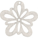 houten bloemen 2,7 cm crème 20 stuks