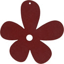 houten bloemen 5,7 x 5,1 cm donkerrood 10 stuks