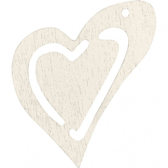 houten harten 2,5 x 2,2 cm crème 20 stuks