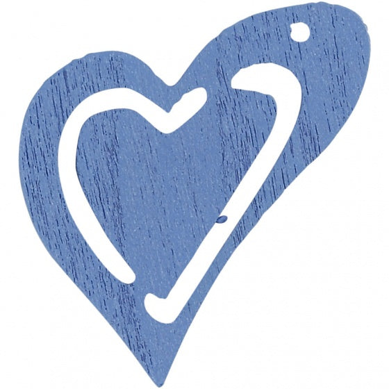 houten harten 2,5 x 2,2 cm lichtblauw 20 stuks
