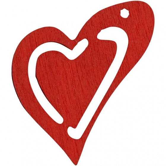 houten harten 2,5 x 2,2 cm rood 20 stuks