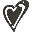 houten harten 5,5 x 4,5 cm zwart 10 stuks