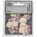 houten ornament baby 3,5 x 2,4 cm roze 10 stuks