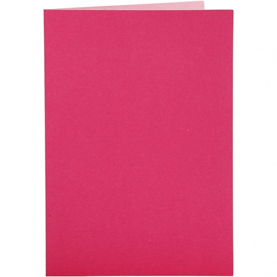 kaarten leatherlook 10,5 x 15 cm set 10 stuks roze