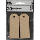 Manilla Labels Naturel, 20st.