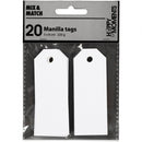 Manilla Labels Wit , 20st.