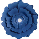 papieren bloemen blauw 15 + 25 cm 2 stuks