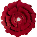 papieren bloemen rood 15 + 25 cm 2 stuks