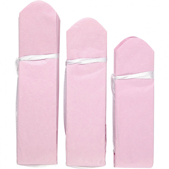 pompons zijdepapier 20-24-30 cm roze 3-delig
