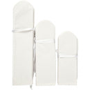 pompons zijdepapier 20-24-30 cm wit 3-delig