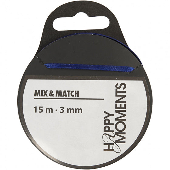 Satijnlint Donkerblauw, 15m
